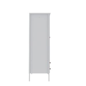 Manhattan Comfort Crown Full Wardrobe with Hanging and 2 Drawers in White