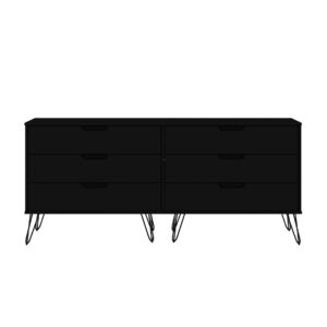 Manhattan Comfort Rockefeller 5-Drawer and 6-Drawer Black Dresser Set