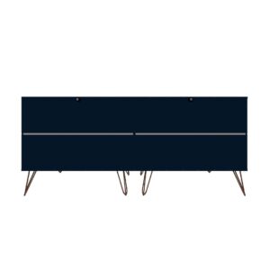 Manhattan Comfort Rockefeller 5-Drawer and 6-Drawer Tatiana Midnight Blue Dresser Set