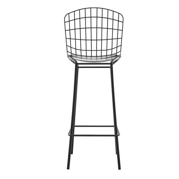 Manhattan Comfort Madeline 41.73" Barstool with Seat Cushion in Black