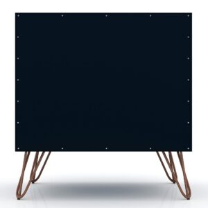 Manhattan Comfort Rockefeller 1-Drawer Tatiana Midnight Blue Nightstand (Set of 2)