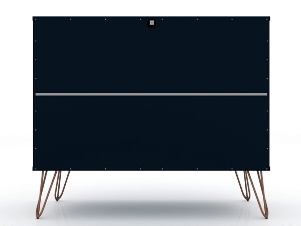 Manhattan Comfort Rockefeller 3-Drawer Tatiana Midnight Blue Dresser (Set of 2)