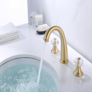 Legion Furniture ZY8009-G Widespread UPC Faucet with Drain in Gold