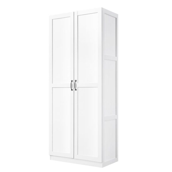 Manhattan Comfort Hopkins Storage Closet 4.0 in White - Set of 2