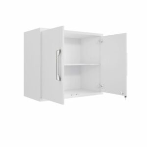 Manhattan Comfort Eiffel Floating Garage Cabinet in White (Set of 2)