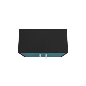 Manhattan Comfort Eiffel Floating Garage Cabinet in Matte Black and Aqua Blue (Set of 2)