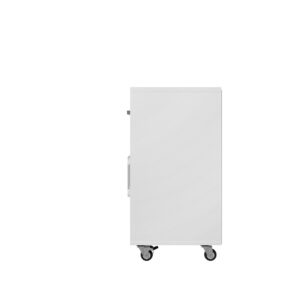 Manhattan Comfort Eiffel Mobile Garage Cabinet in White (Set of 2)