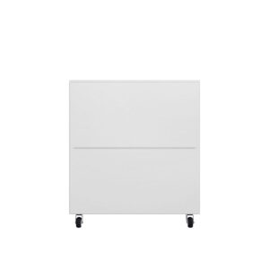 Manhattan Comfort Eiffel Mobile Garage Cabinet in White (Set of 2)