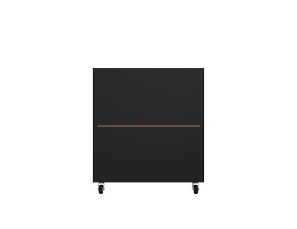 Manhattan Comfort Eiffel Mobile Garage Cabinet in Matte Black (Set of 2)