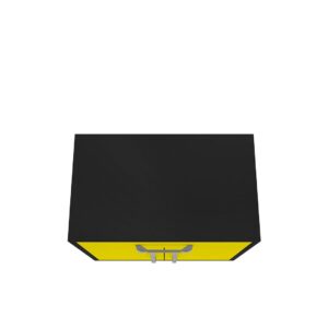 Manhattan Comfort Eiffel Mobile Garage Cabinet in Matte Black and Yellow (Set of 2)