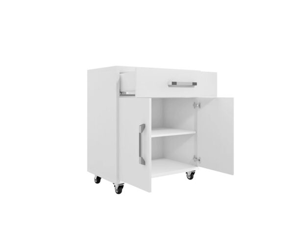 Manhattan Comfort Eiffel Garage Work Station Set of 2 in White