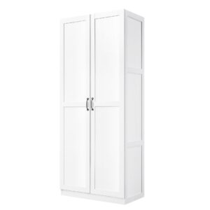 Manhattan Comfort Hopkins Modern  Storage Closet 3.0 in White - Set of 2