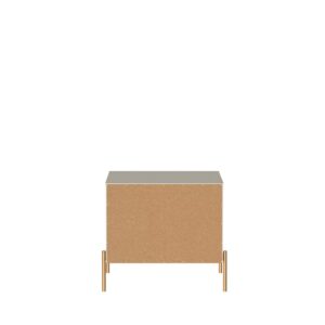 Manhattan Comfort Jasper Full Extension Drawer Nightstand in Off White (Set of 2)