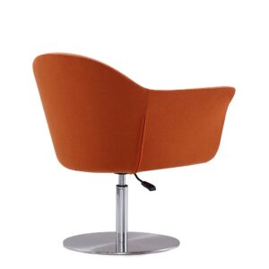 Manhattan Comfort Voyager Orange and Brushed Metal Woven Swivel Adjustable Accent Chair (Set of 2)