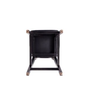 Manhattan Comfort Versailles Counter Stool in Black and Natural Cane - Set of 2