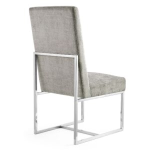 Manhattan Comfort Element Steel Velvet Dining Armchair (Set of 2)