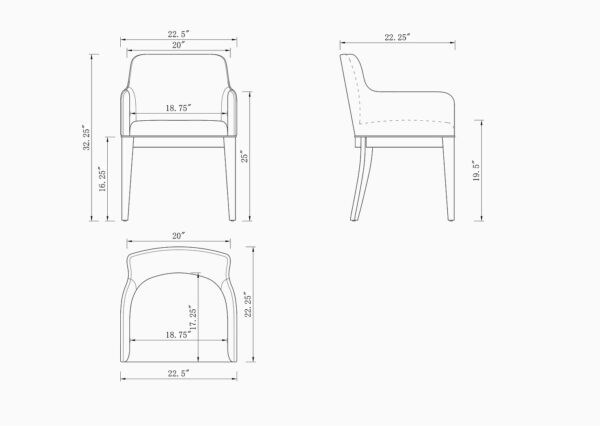 Manhattan Comfort Gansevoort Modern Faux Leather Dining Armchair in Cream (Set of 2)