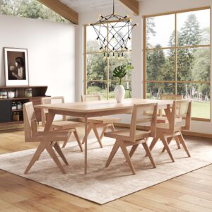 Manhattan Comfort Hamlet Dining Chair in Nature Cane - Set of 4