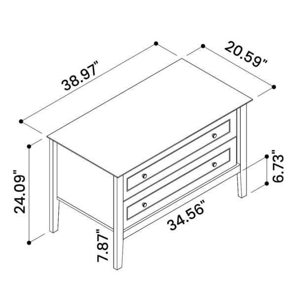 Manhattan Comfort Crown Bachelor Dresser in White