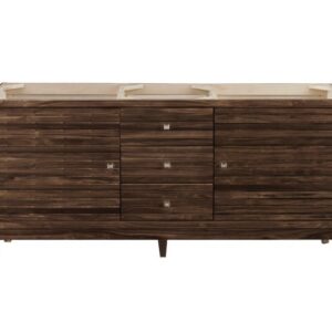 James Martin 210-V59D-WLT Linear 59 Inch Double Vanity in Mid Century Walnut