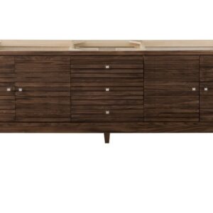 James Martin 210-V72D-WLT Linear 72 Inch Double Vanity in Mid Century Walnut