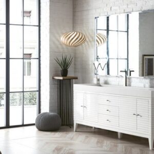 James Martin 210-V72S-GW Linear 72 Inch Single Vanity in Glossy White