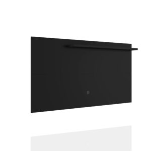 Manhattan Comfort Liberty Mid-Century Modern 62.99 TV Panel with Overhead D?cor Shelf in Black