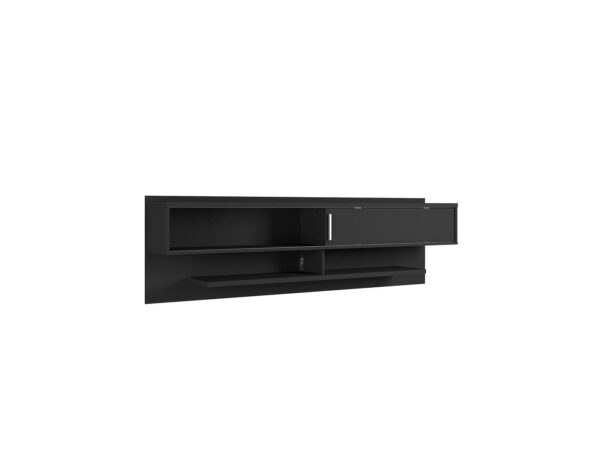 Manhattan Comfort Astor 70.86 Modern Floating Entertainment Center 1.0 with Media Shelves in Black