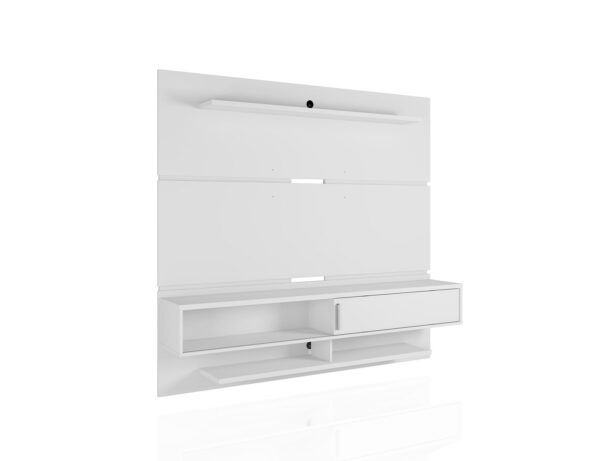 Manhattan Comfort Astor 70.86 Modern Floating Entertainment Center 2.0 with Media and D?cor Shelves in White