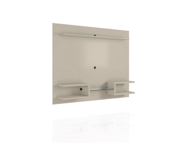 Manhattan Comfort Plaza 64.25 Modern Floating Wall Entertainment Center with Display Shelves in Off White