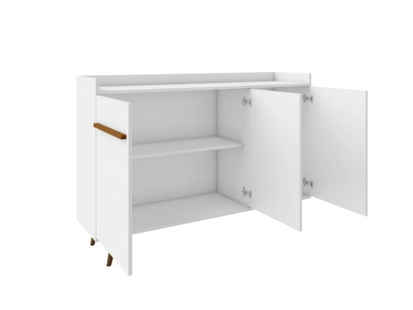 Manhattan Comfort Bradley 53.54 Buffet Stand with 4 Shelves in White