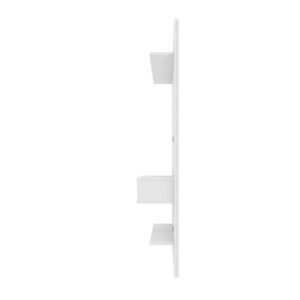 Manhattan Comfort Libra Long Floating 45.35 Wall Entertainment Center with Overhead Shelf in White