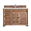 James Martin 238-104-5211-3ENC Savannah 48 Inch Single Vanity Cabinet with Ethereal Noctis Quartz Top - Driftwood