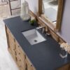 James Martin 238-104-5311-3CSP Savannah 60 Inch Single Vanity Cabinet in Driftwood with 3 cm Charcoal Soapstone Quartz Top with Sink