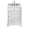 James Martin 238-104-V26-3WZ Savannah 26 Inch Single Vanity Cabinet with 3cm White Zeus Quartz Top