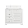 James Martin 238-104-V36-BW Savannah 36 Inch Single Vanity Cabinet in Bright White