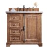 James Martin 238-105-5511-3AF Providence 36 Inch Driftwood Single Vanity with 3 cm Arctic Fall Solid Surface Top