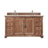 James Martin 238-105-5611-3ENC Providence 60 Inch Double Vanity Cabinet with Ethereal Noctis Quartz Top - Driftwood