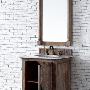 James Martin 238-105-V26-DRF-3AF Providence 26 Inch Driftwood Single Vanity with 3 cm Arctic Fall Solid Surface Top