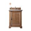 James Martin 238-105-V26-DRF-3AF Providence 26 Inch Driftwood Single Vanity with 3 cm Arctic Fall Solid Surface Top