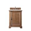 James Martin 238-105-V26-DRF-3EMR Providence 26 Inch Single Vanity Cabinet in Driftwood with 3 CM Eternal Marfil Quartz Top