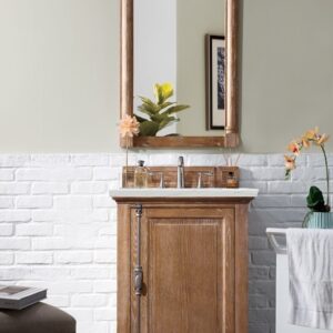 James Martin 238-105-V26-DRF-3ENC Providence 26 Inch Single Vanity Cabinet with Ethereal Noctis Quartz Top - Driftwood