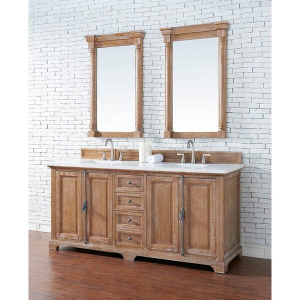 James Martin 238-105-V72-3WZ Providence 72 Inch Double Vanity Cabinet with 3cm White Zeus Quartz Top