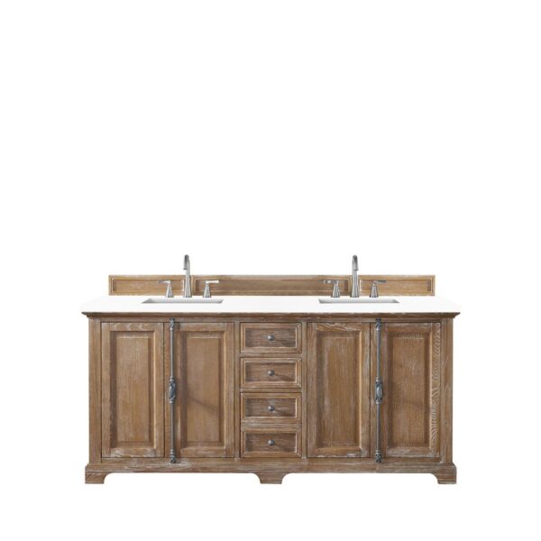 James Martin 238-105-V72-3WZ Providence 72 Inch Double Vanity Cabinet with 3cm White Zeus Quartz Top