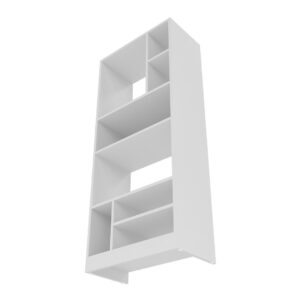 Manhattan Comfort Durable Valenca Bookcase 3.0 with 8-Shelves in White