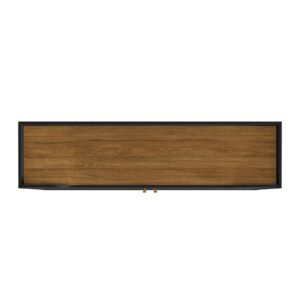 Manhattan Comfort Addie 53.54 Sideboard with 5 Shelves in Matte Black and Cinnamon