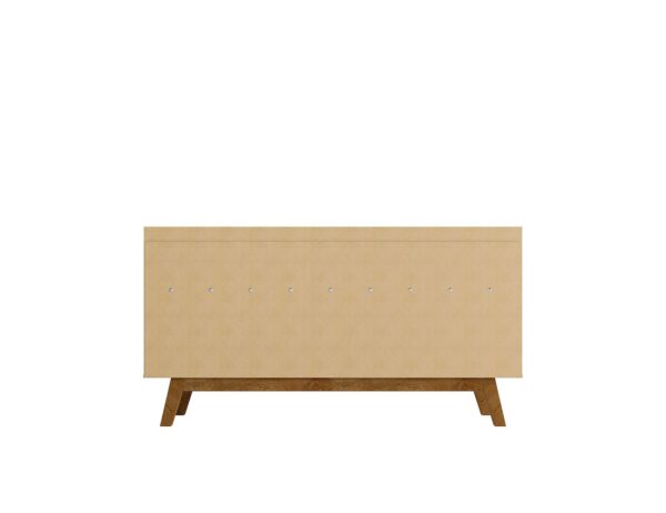 Manhattan Comfort Addie 53.54 Sideboard with 5 Shelves in Matte Black and Cinnamon