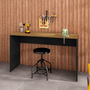 Manhattan Comfort Eiffel Garage Desk in Black Matte