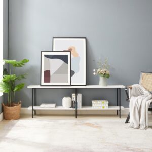 Manhattan Comfort Celine Modern Side Table Console in White