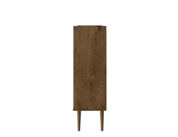 Manhattan Comfort Bogart 45.5" Mid-Century Modern Accent Cabinet in Rustic Brown and Nature